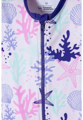 Vestido De Baño Mic Manga Larga Morado Para Niña 8