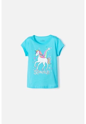 Camiseta De Mic Manga Corta Azul Para Niña 8 MARCA MIC