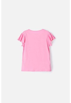 Camiseta De Mic Manga Corta Rosada Para Niña 4