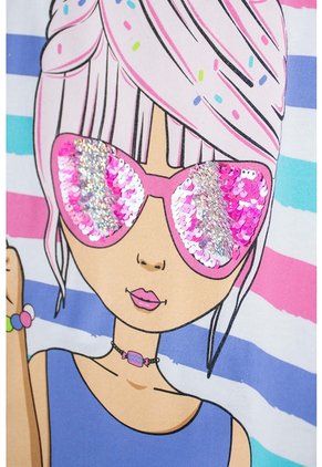 Camiseta Mic Blanca Manga Corta Para Niña 4