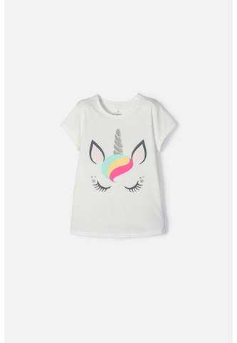 Camiseta Mic Manga Corta Marfil Para Niña 12 MARCA MIC