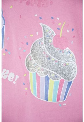 Camiseta Mic Rosada De Diseño Clásico Para Niña 12