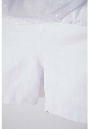 Falda De Mic Corta Blanco Para Niña 4