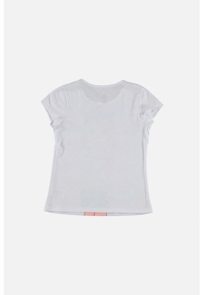 Camiseta De Mic Manga Corta Blanco Para Niña 8