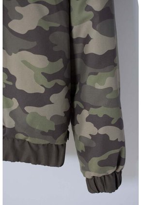 Chaqueta De Mic Con Cierre Verde Militar Para Niño 12