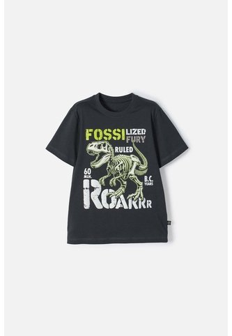 Camiseta Mic Manga Corta Gris Grafito Para Niño 8 MARCA MIC