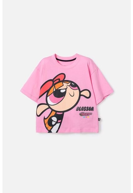 Camiseta De Las Chicas Superpoderosas Rosado Para Niña 8