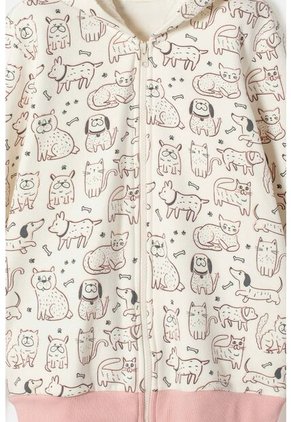 Buzo De Mic Con Capucha Marfil Para Niña 14