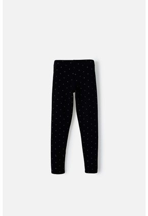 Leggins De Mic Con Cintura Elastica Negro Para Niña 10