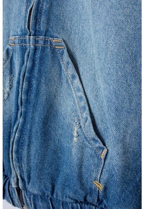 Chaqueta Mic En Denim Azul Medio Con Apliques De Estrellas Para Niña 6