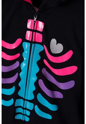 Buzo De Mic Catrina Con Capucha Negro Para Niña 8
