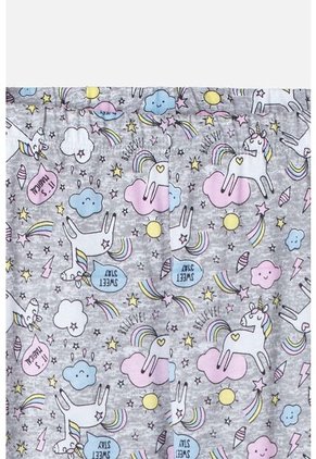 Pijama De Mic Con Pantalón Largo Blanco Y Gris Para Niña 10