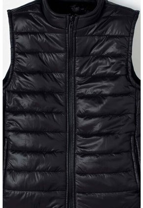 Chaleco De Mic Con Cierre Frontal Negro Para Niño 12