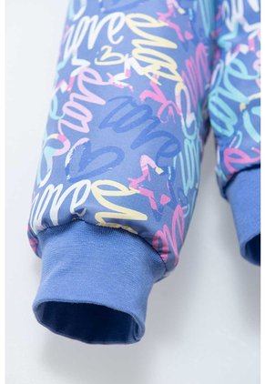 Chaqueta De Mic Con Cierre Y Capucha Azul Para Niña 12