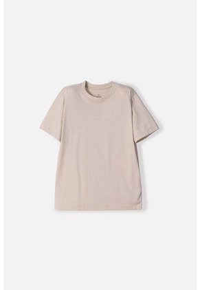 Camiseta De Mic Manga Corta Caqui Para Niño 4