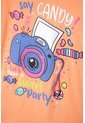 Camiseta Mic Naranja Con Estampado En Frente Para Niña 4 de MARCA MIC