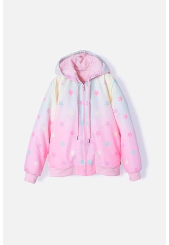 Chaqueta De Mic Con Cierre Y Capucha Multicolor Para Niña 6 MARCA MIC