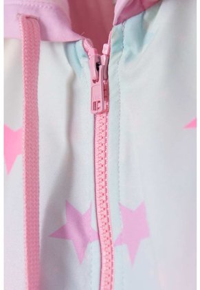 Chaqueta De Mic Con Cierre Y Capucha Multicolor Para Niña 6