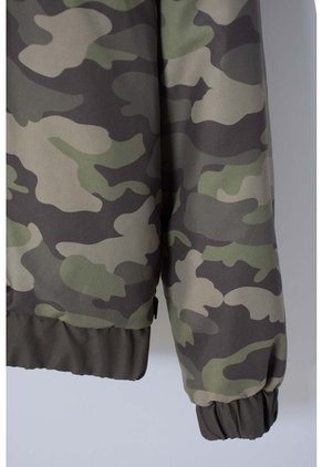Chaqueta De Mic Con Cierre Verde Militar Para Niño 12
