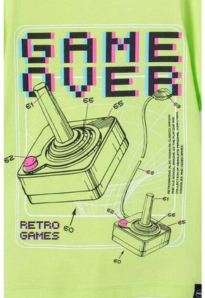 Camiseta Mic Verde Limón Manga Corta Para Niño 10