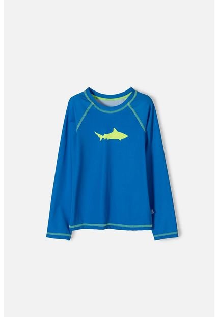 Camiseta De Baño Mic Azul Para Niño 10