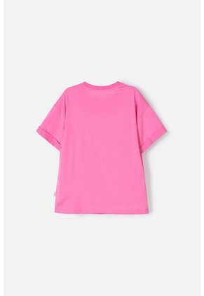 Camiseta De Mic Manga Corta Rosada Para Niña 12