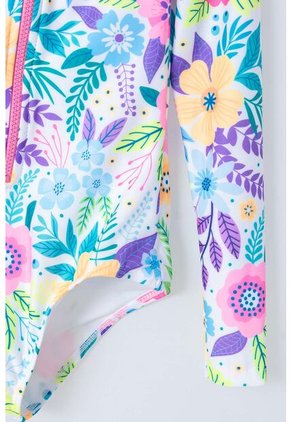 Vestido De Baño Mic Manga Larga Multicolor Para Niña 6