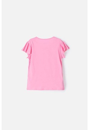 Camiseta De Mic Manga Corta Rosada Para Niña 12