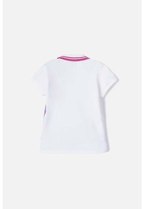 Camiseta Tipo Polo De Mic Marfil Con Botones Para Niña 4