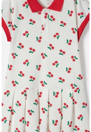 Vestido De Mic Manga Corta Marfil Para Niña 6