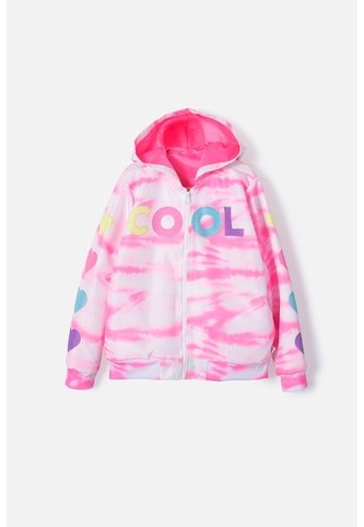 Chaqueta Mic Con Capucha Rosada Para Niña 4 MARCA MIC
