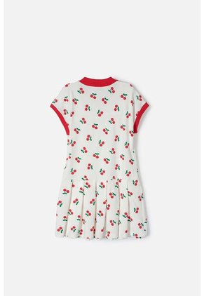 Vestido De Mic Manga Corta Marfil Para Niña 6