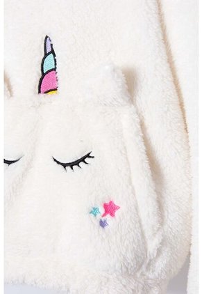 Buzo De Mic Con Capucha Y Cerrado Marfil Para Niña 6