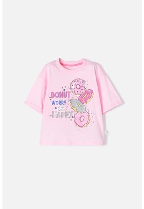 Camiseta De Mic Manga Corta Rosado Para Niña 6