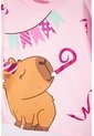 Camiseta De Capybara Rosa Pastel Manga Corta Para Niña 6 de MARCA MIC