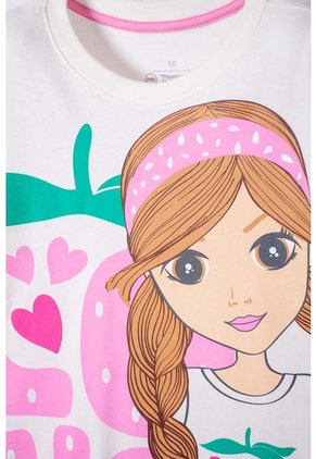 Camiseta De Mic Manga Corta Multicolor Para Niña 10
