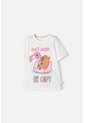 Camiseta De Capybara Marfil Estampada En Frente Para Niña 12 de MARCA MIC