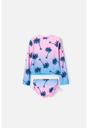 Vestido De Baño Mic Multicolor De Camiseta Manga Larga Para Niña 4
