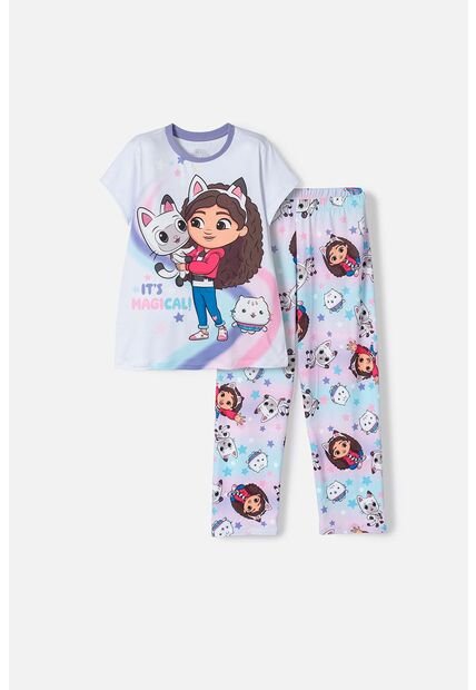 Pijama De Gabby’s Dollhouse Multicolor Para Niña