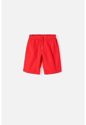 Bermuda De Mic Con Bolsillos Roja Para Niño 6