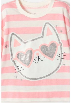 Camiseta De Mic Manga Corta Marfil Para Niña 10