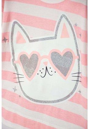 Camiseta De Mic Manga Corta Marfil Para Niña 10