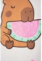 Pijama De Capybara Lila Y Blanca De Pantalón Largo Para Niña 8 de MARCA MIC