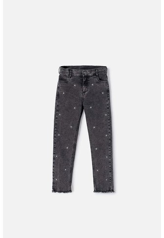 Jean De Mic Con Apliques Negro Para Niña 4 MARCA MIC