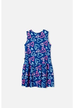 Vestido De Mic Manga Sisa Multicolor Para Niña 4