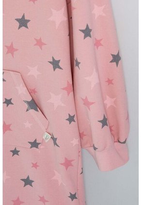 Vestido De Mic Manga Larga Y Gorro  Rosado Para Niña 4