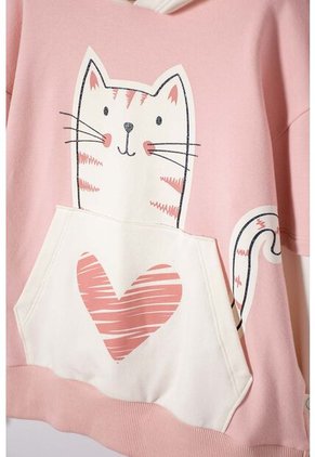 Buzo De Mic Con Capucha Rosado Para Niña 12