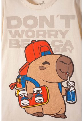 Camiseta De Mic Manga Corta Almendra Para Niño 8