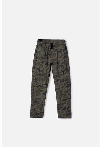 Jogger De Mic Con Cordón Verde Militar Para Niño 12 MARCA MIC
