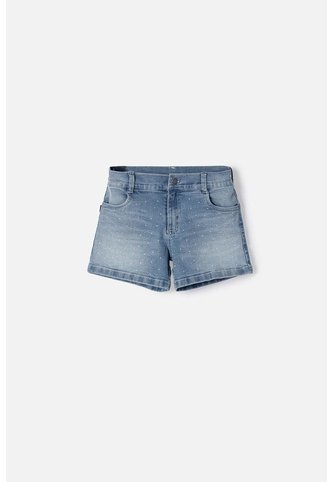 Short De Mic Con Brillos Azul Para Niña 6 MARCA MIC